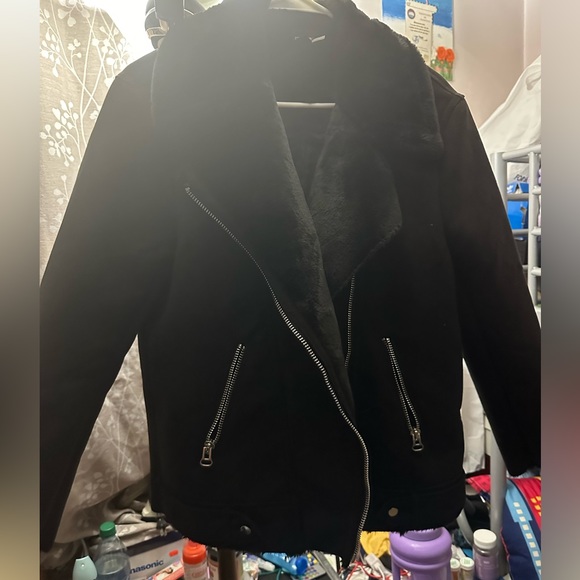 Very warm suede and fur jacket - Picture 1 of 6